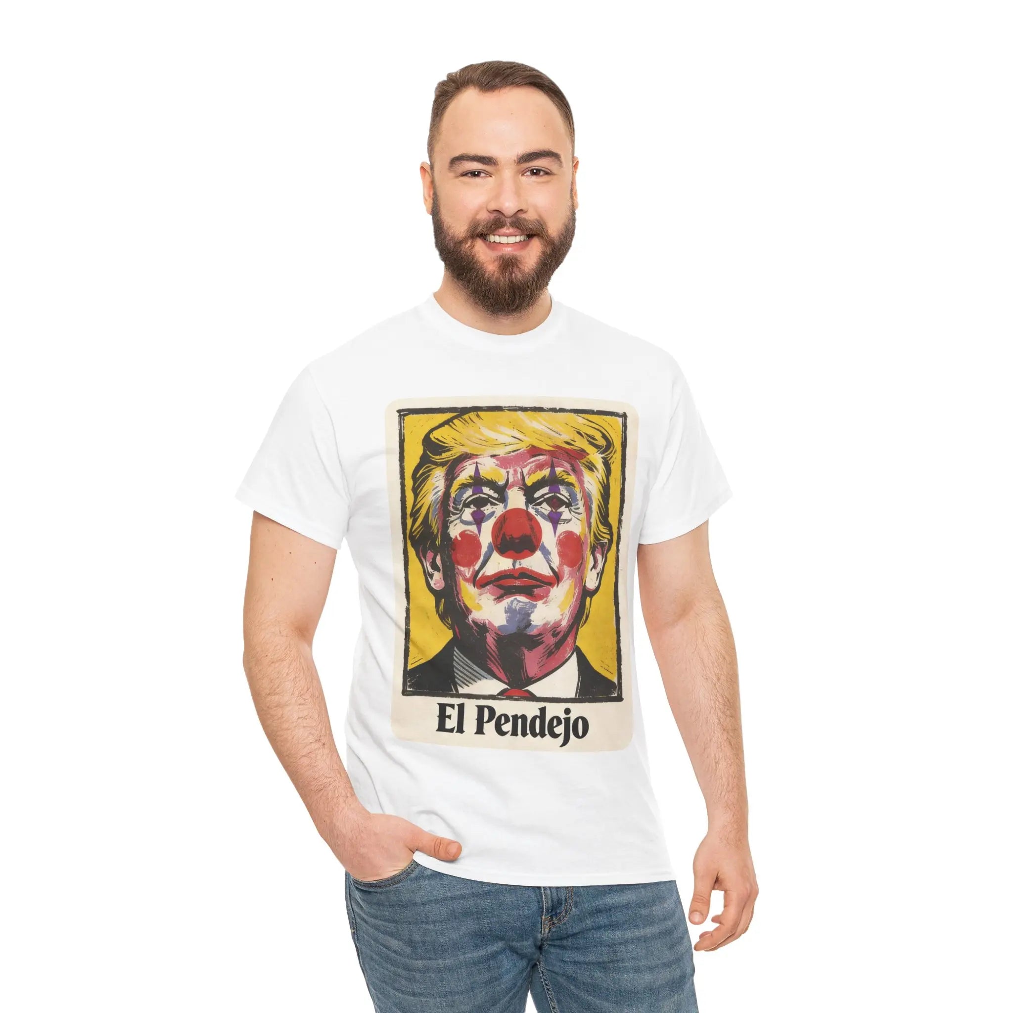 El Pendejo Clown Portrait Tee | Political Satirical Art